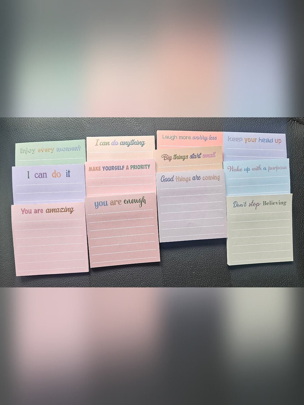 12 Ct Inspirational Sticky Notes 3x3